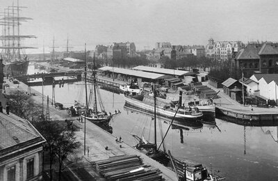Ehemaliger Fischereihafen I Fischereihafen I um 1900